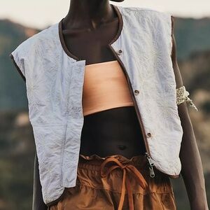 Free People Movement Kacie Reversible Quilted Liner Vest Size Small NWT